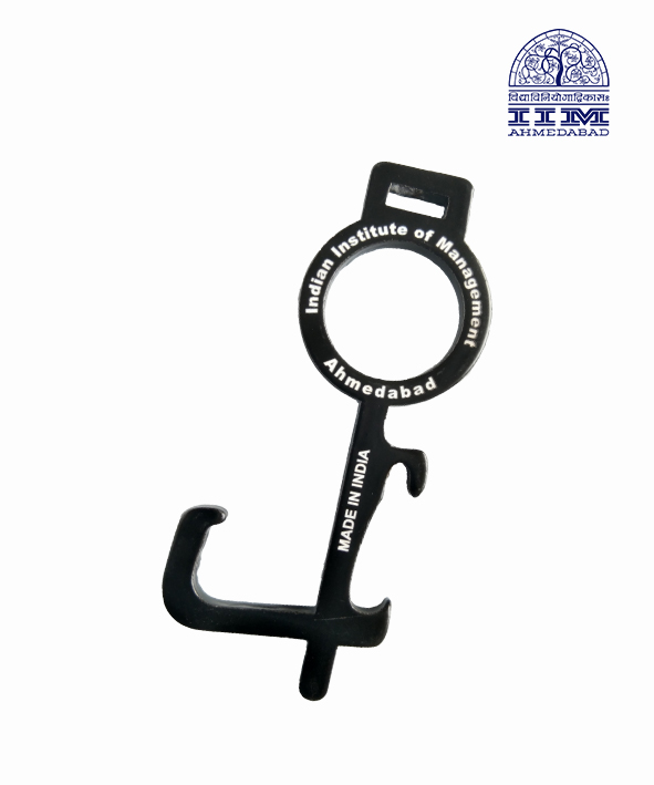 Key Chain Domed Square Leather