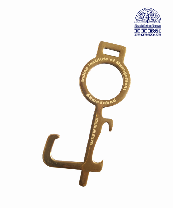 Key Chain Domed Square Leather