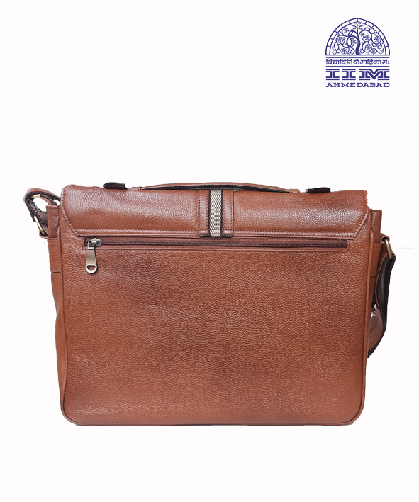 Messenger Laptop Bag Leather With Canvas Trim Tan